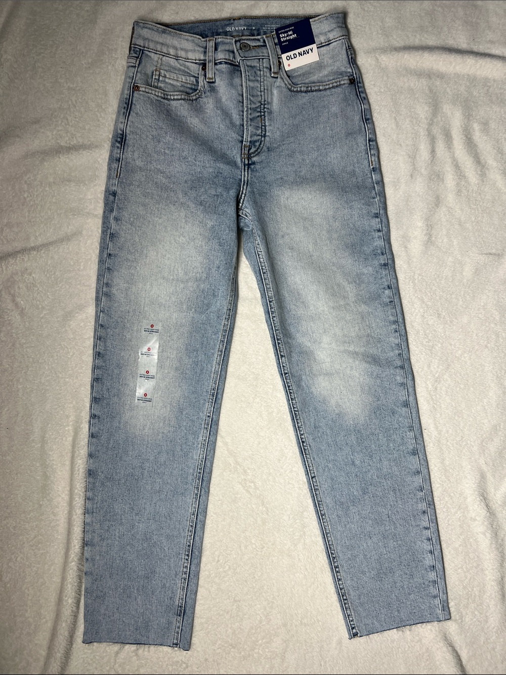 Old Navy Jeans Womens Denim Extra High Rise Sky-Hi Straight Size 0